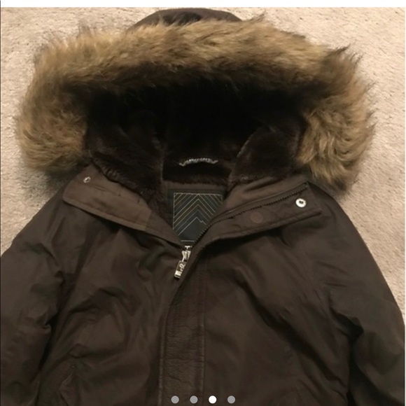 Chocolate brown Artizia goose down parka - Picture 3 of 4
